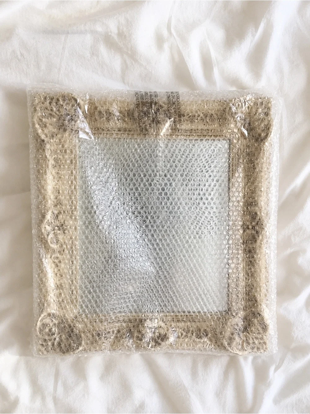 Pottery Barn Lily Wall Mirror 19x21 Distressed White Farmhouse French Country